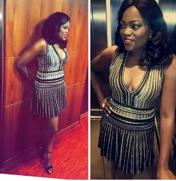 Funke Akindele Wows In Fring Mini Dress, Shows Off Her Chest [See Photos]